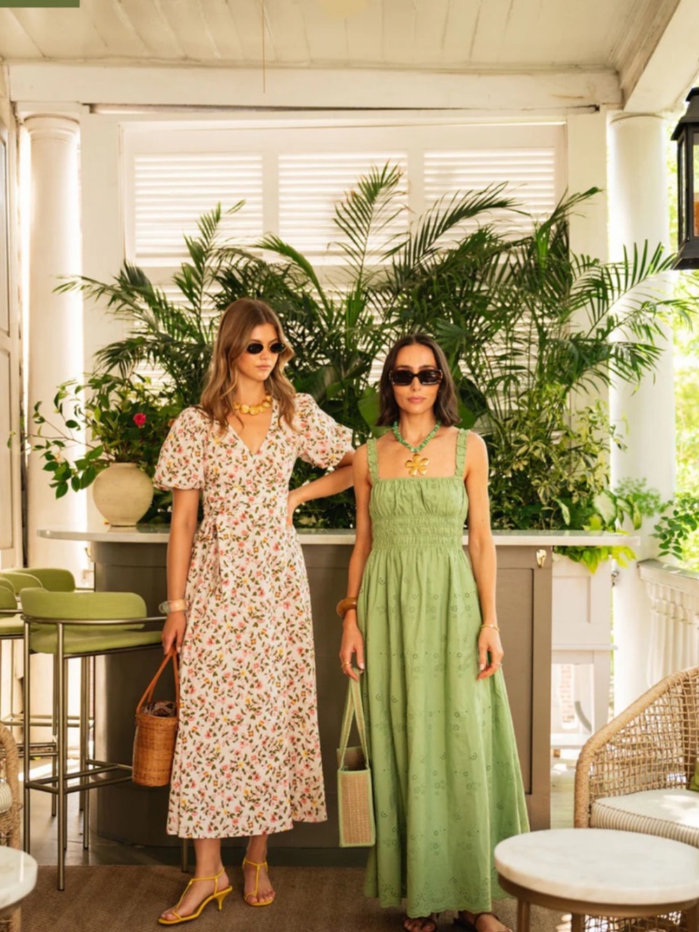 La Maregold June Eyelet Green Maxi Dress - Picture 4 of 7
